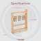 Rev-A-Shelf Maple Wood; Steel, Natural Maple, 6 in W, 25.5 in H, 21.63 in D 448UT-BCSC-5C - alternate 6